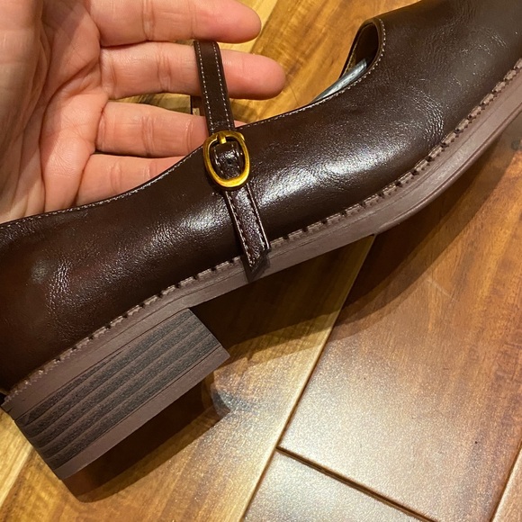 NEW Brown Mary Jane Leather Size 8.5 Women’s Flats - Picture 4 of 5